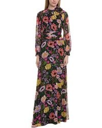 Teri Jon - Printed Maxi Dress - Lyst