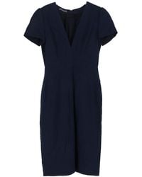 McQueen - V-neck Midi Dress, Size It 40 (authentic Pre-loved) - Lyst