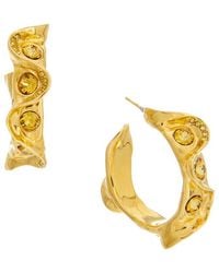 Oscar de la Renta - Crystal Nest Hoop Earrings - Lyst