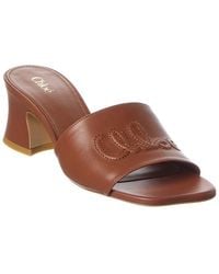 Chloé - Soleil Leather Mule - Lyst