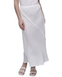 DKNY - Pull On Linen Skirt - Lyst