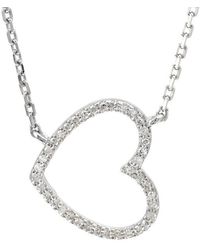 Diamond Select Cuts - 0.12 Ct. Tw. Diamond Sideways Heart Necklace - Lyst