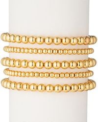 Eye Candy LA - 18k Plated Emma Stretch Bracelet Set - Lyst