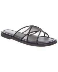 Rag & Bone - Geo Cross Strap Mesh & Leather Sandal - Lyst