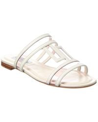 Tod's - Vinyl & Leather Sandal - Lyst