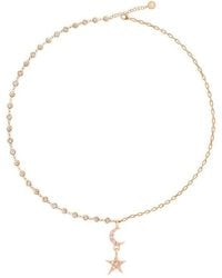 Glaze Jewelry - 14k Over Silver Moon & Star Necklace - Lyst
