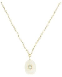 Rachel Reinhardt Jewelry - Vermeil Moonstone & Aqua Pendant Necklace - Lyst