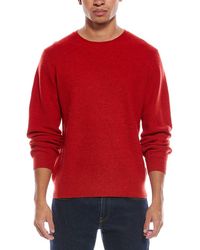 Brodie Cashmere - Moss Stitch Wool & Cashmere-Blend Crewneck Sweater - Lyst