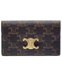 Celine - Long Triomphe Canvas Card Holder - Lyst