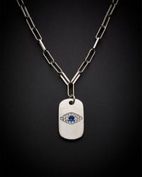 Juvell - 18k Plated Cz Evil Eye Necklace - Lyst