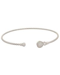 Meshmerise - 18K Plated 0.18 Ct. Tw. Diamond Bangle Bracelet - Lyst