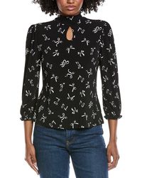 Cece - Keyhole Mock Neck Top - Lyst