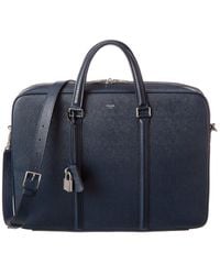 Celine Leather Briefcase - Blue