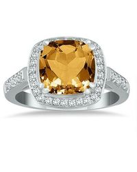 Gem Spark - 14K 3.74 Ct. Tw. Diamond & Citrine Ring - Lyst