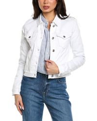 7 For All Mankind - Classic Cropped Trucker Top - Lyst