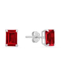 MAX + STONE - Max + Stone 14k 2.10 Ct. Tw. Created Ruby Studs - Lyst