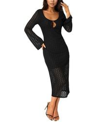 Bebe - Crochet Midi Dress - Lyst