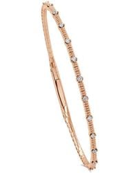 Sabrina Designs - 14k Rose Gold 0.20 Ct. Tw. Diamond Bangle Bracelet - Lyst