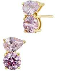 Savvy Cie - Cz Stud Earrings - Lyst