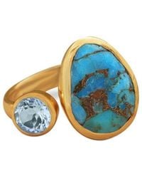 Liv Oliver - 18K 4.10 Ct. Tw. & Topaz Ring - Lyst