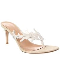 Gianvito Rossi - Ocean Thong 70 Canvas & Leather Sandal - Lyst