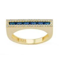 Sphera Milano - 14K Over Cz Bar Ring - Lyst