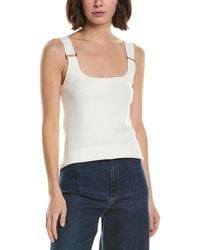 Tahari - Double Square Neck Rib Tank - Lyst