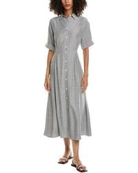 Max Studio - Elbow Sleeve Front Pleat Shirtdress - Lyst