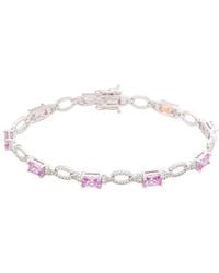 Suzy Levian - Silver 0.02 Ct. Tw. Diamond & Gemstone Bracelet - Lyst