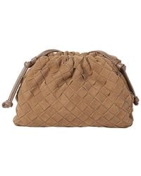 Tiffany & Fred Paris - Woven Suede Mini Drawstring Crossbody Bag - Lyst