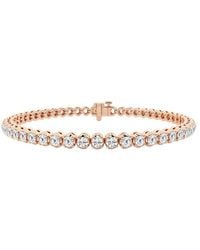 Lab Grown Diamonds - 14K Rose 4.00 Ct. Tw. Lab Grown Diamond Bracelet - Lyst