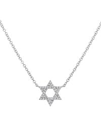Sabrina Designs - 14K 0.08 Ct. Tw. Diamond Star Of David Necklace - Lyst