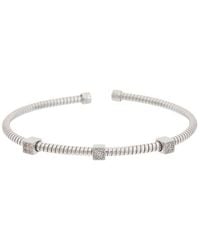 Meshmerise - 18K Over 0.08 Ct. Tw. Diamond Bangle Bracelet - Lyst