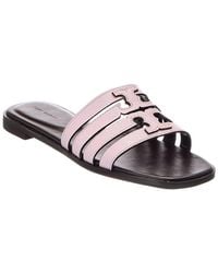 Tory Burch - Ines Cage Leather Slide Sandal - Lyst