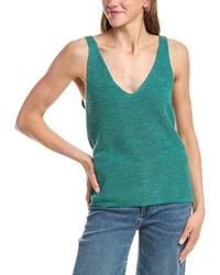 Faherty - Miramar Linen-Blend V Neck Tank - Lyst