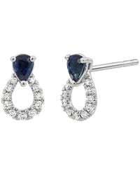 Bony Levy - 18K 0.53 Ct. Tw. Diamond & Sapphire Earrings - Lyst