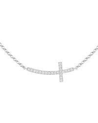 Diamond Select Cuts - 14K Diamond Cross Necklace 0.06 Ct - Lyst