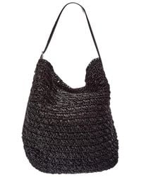 TOTEME - Straw & Leather Tote - Lyst