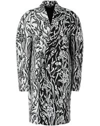 Givenchy - Double-Breasted Floral Jacquard Coat - Lyst