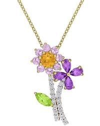 Rina Limor - Plated 2.84 Ct. Tw. Gemstone Pendant - Lyst
