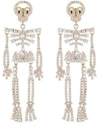 Eye Candy LA - Luxe 18k Goldplated & Cubic Zirconia Skeleton Drop Earrings - Lyst