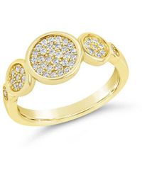 Sterling Forever - 14k Plated Cz Amy Ring - Lyst