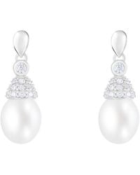 Splendid - 7.5-8Mm Pearl Cz Earrings - Lyst