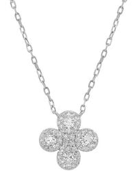 H.J. Namdar - 14K 0.44 Ct. Tw. Diamond Clover Necklace - Lyst
