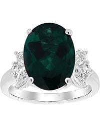Brilliant Bloom - 14K 2.40 Ct. Tw. Lab-Grown Diamond & Emerald Ring - Lyst