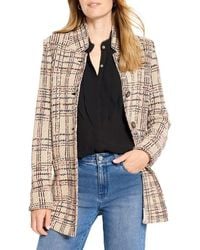 NIC+ZOE - Stitchy Plaid Knit Blazer - Lyst