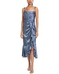 Cinq À Sept - Mireya Silk Midi Dress - Lyst