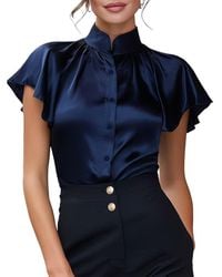 Tedora - Short Sleeve Blouse - Lyst