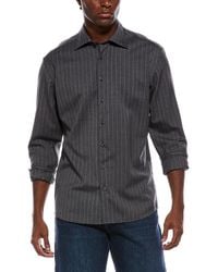 Eterna - Fine Wool Chalk Stripe Modern Fit Shirt - Lyst