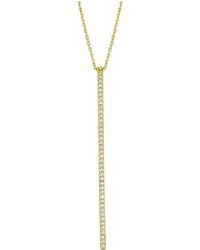 Amorium - 18K Over Cz Line Necklace - Lyst
